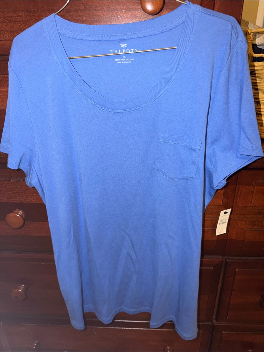 Talbots Royal Blue Short-Sleeve Pocket Tee